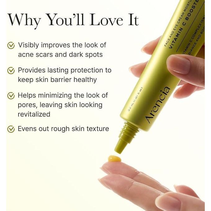 Arencia - Vitamin C Brightening Booster Cream, Glow-Enhancing Moisturizer with Vitamin C, TXA & Glutathione