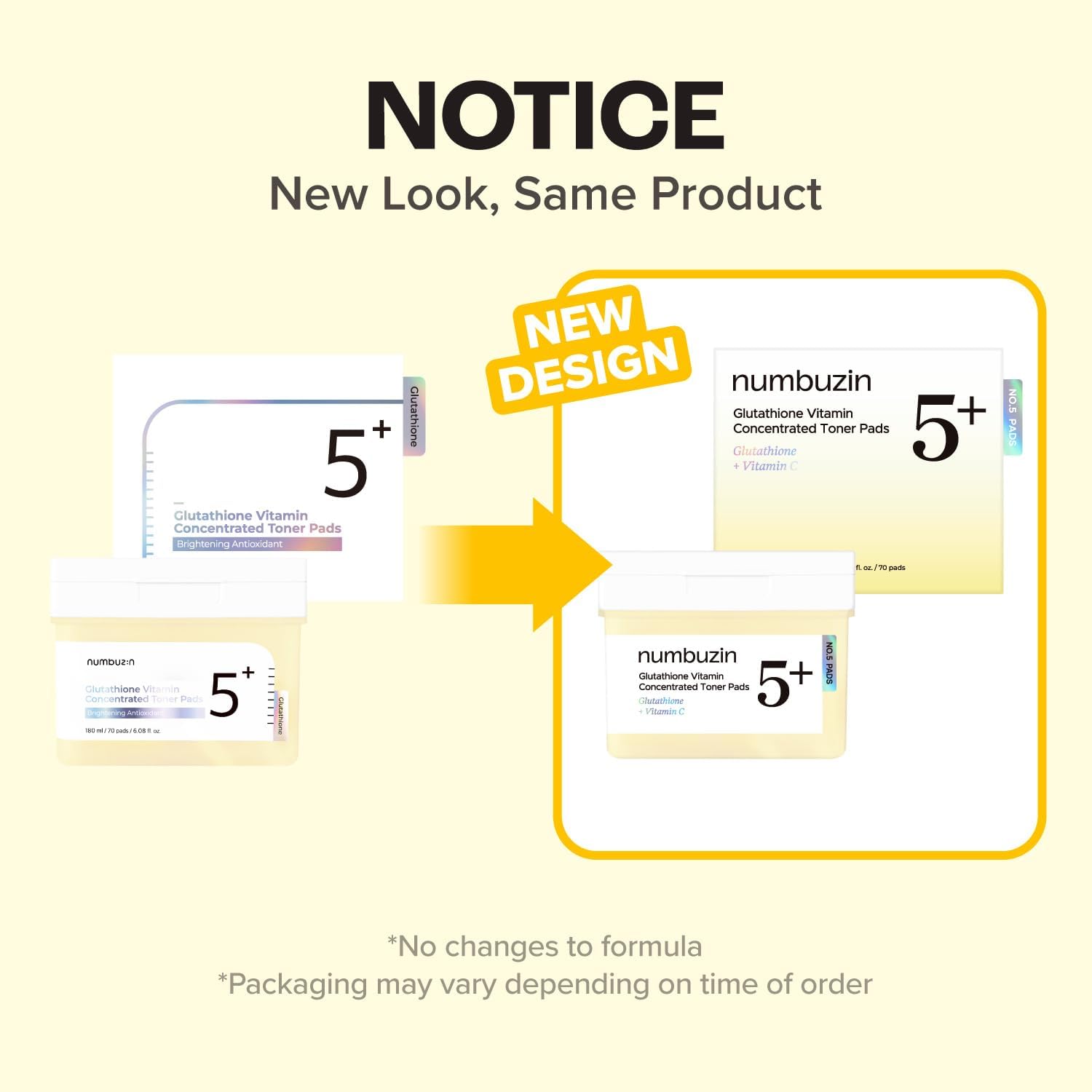 Numbuzin - No.5 Vitamin-Niacinamide Concentrated Pad