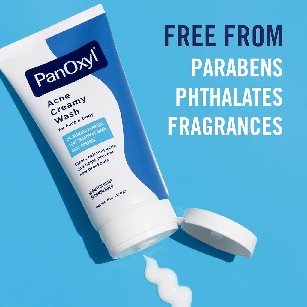 PanOxyl Antimicrobial Hydrating Acne Creamy Wash, 4% Benzoyl Peroxide