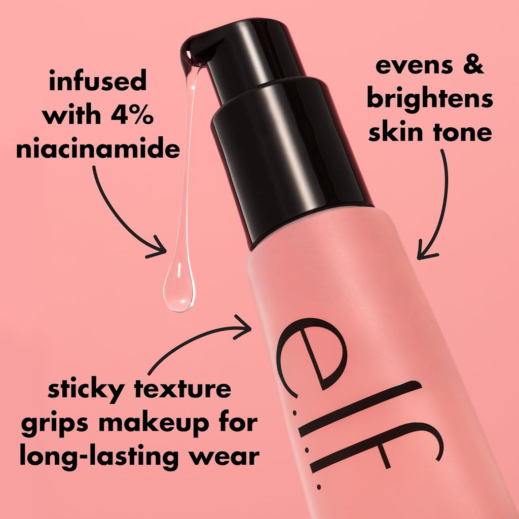 E.L.F Power Grip Primer + Niacinamide - Pink