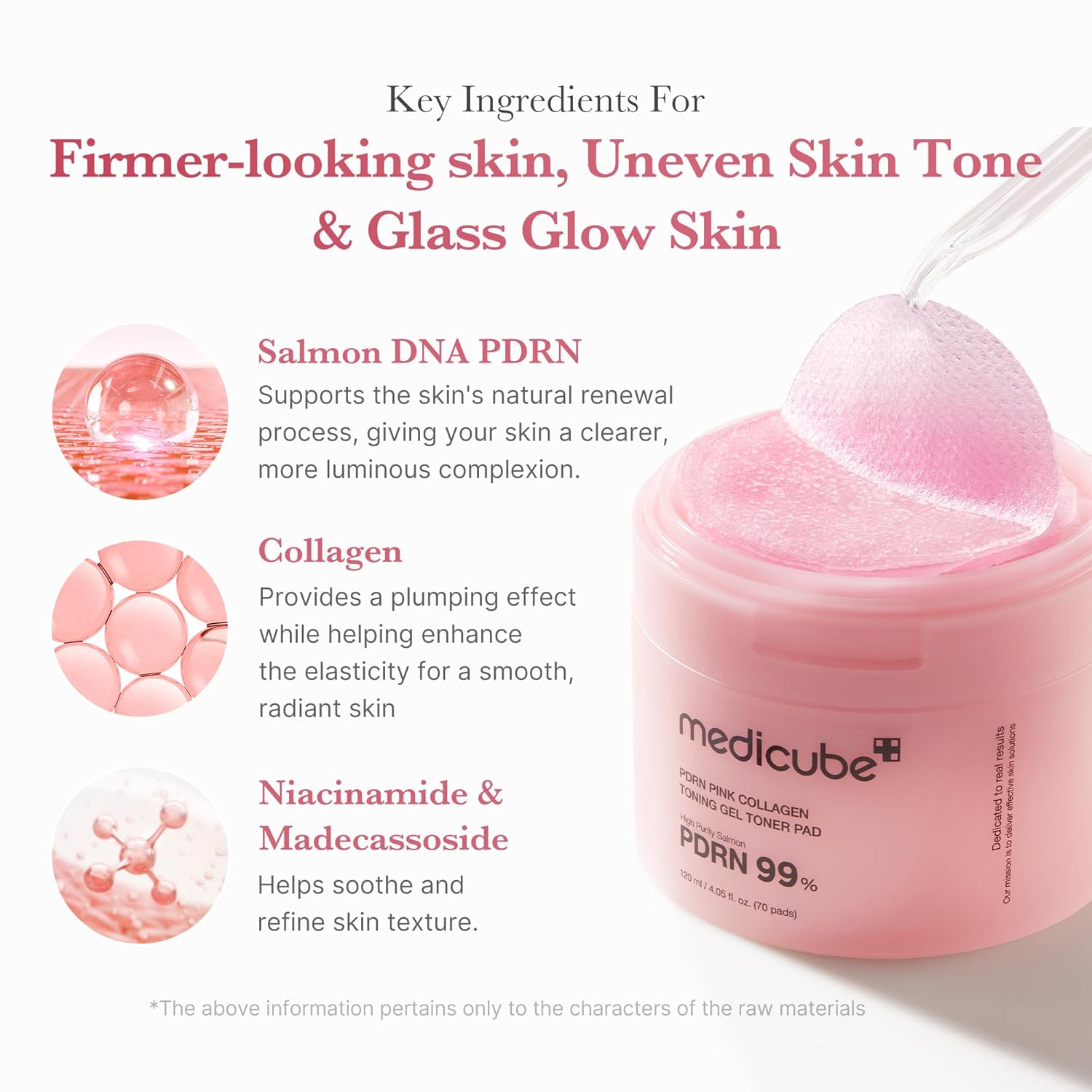 medicube - PDRN Pink Collagen Toning Gel Toner Pad