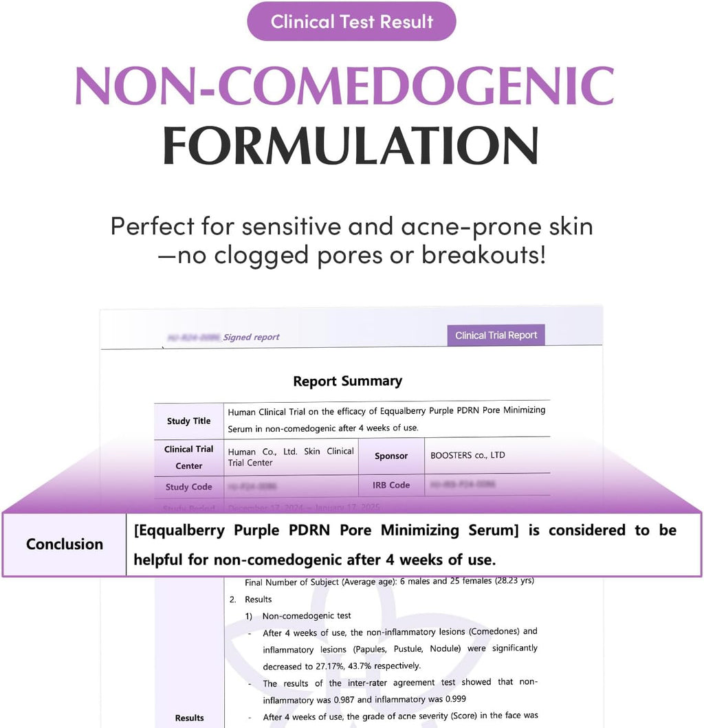 EQQUALBERRY Purple PDRN Pore Minimizing Serum