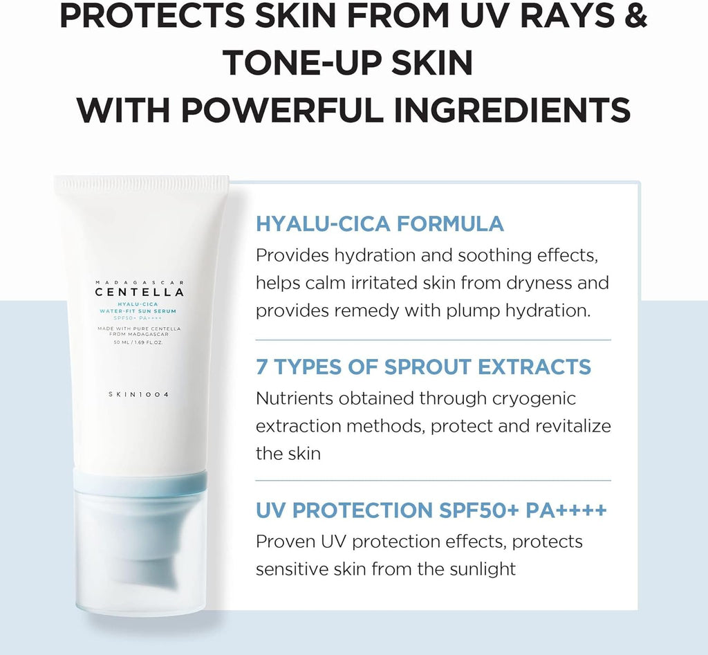 SKIN1004 – Madagascar Centella Hyalu-Cica Water-Fit Sun Serum Twin Pack (2 x 50ml)