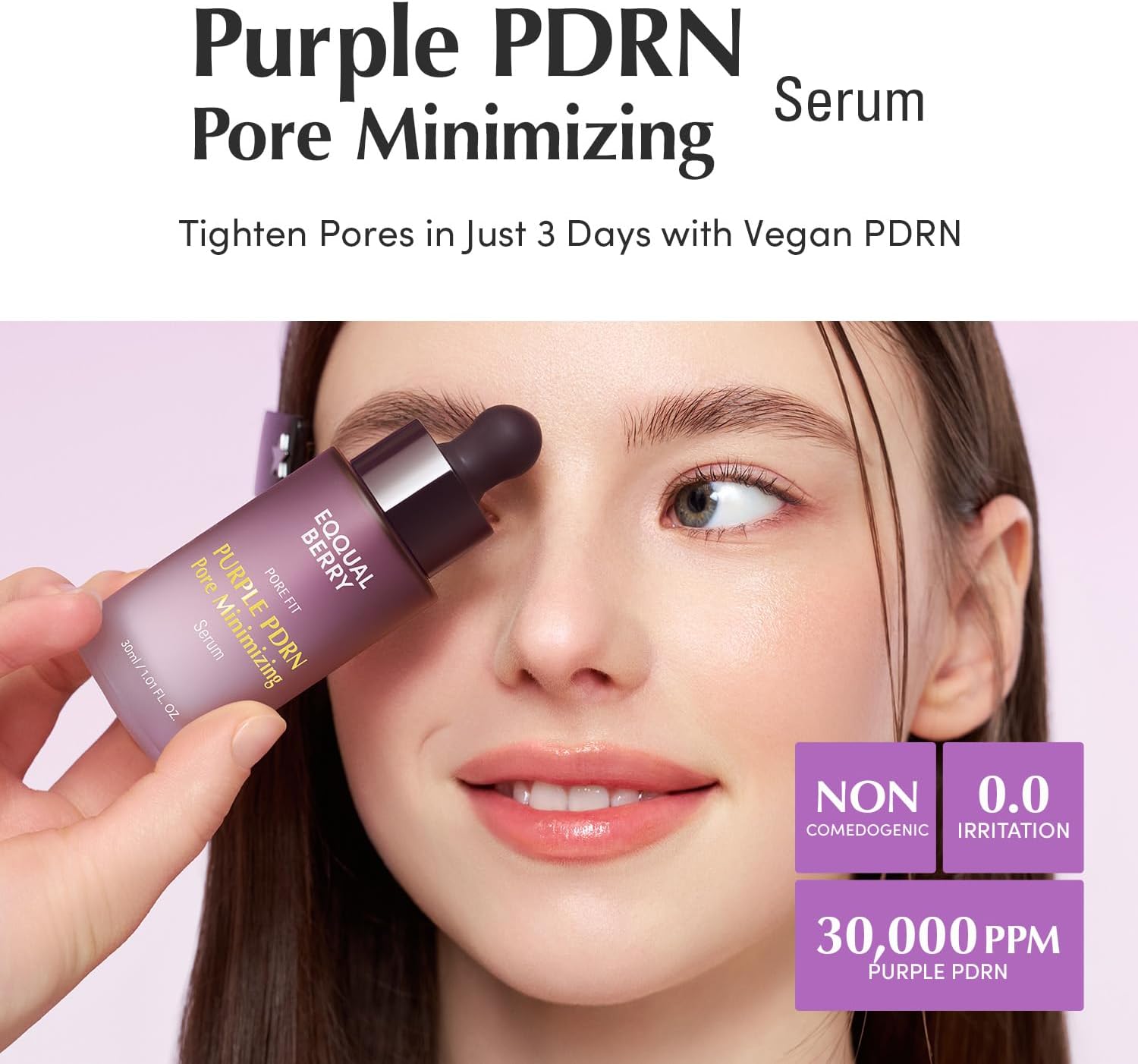 EQQUALBERRY Purple PDRN Pore Minimizing Serum