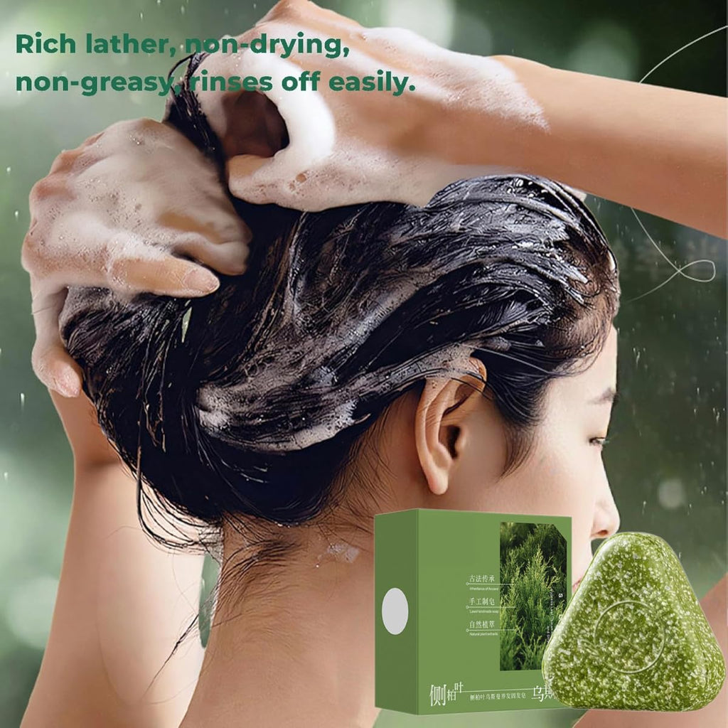 Nature Seven Green Soap Shampoo, Nature Triangle Shampoo Soap Bar