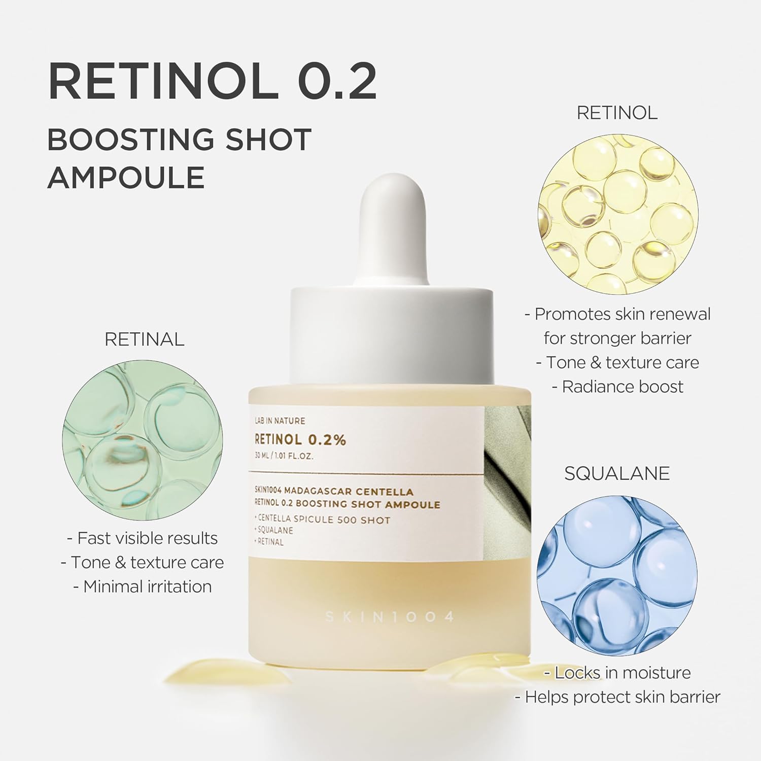SKIN1004 - Lab in Nature Madagascar Centella Retinol 0.2 Boosting Shot Ampoule