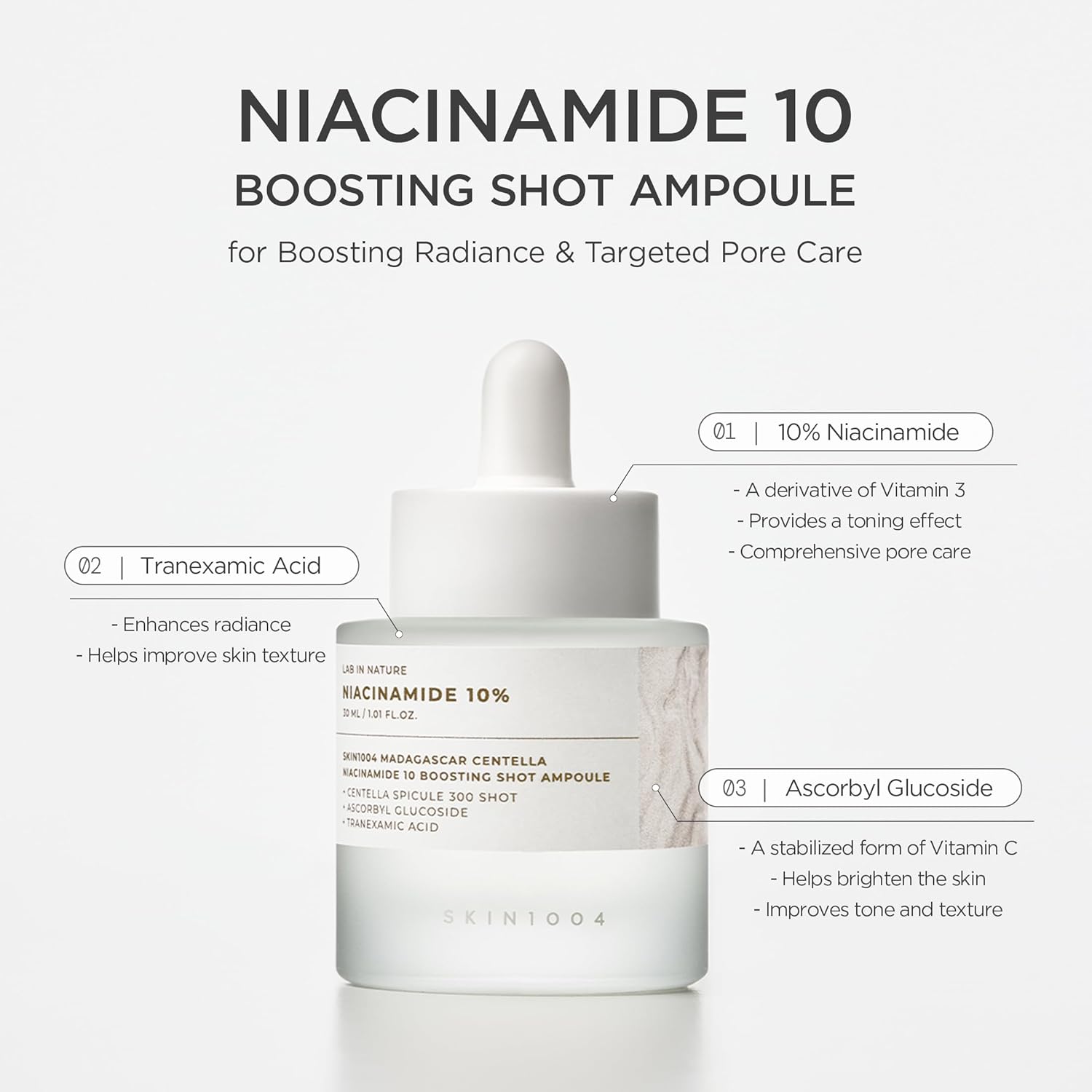 SKIN 1004 - Lab in Nature Madagascar Centella Niacinamide 10 Boosting Shot Ampoule