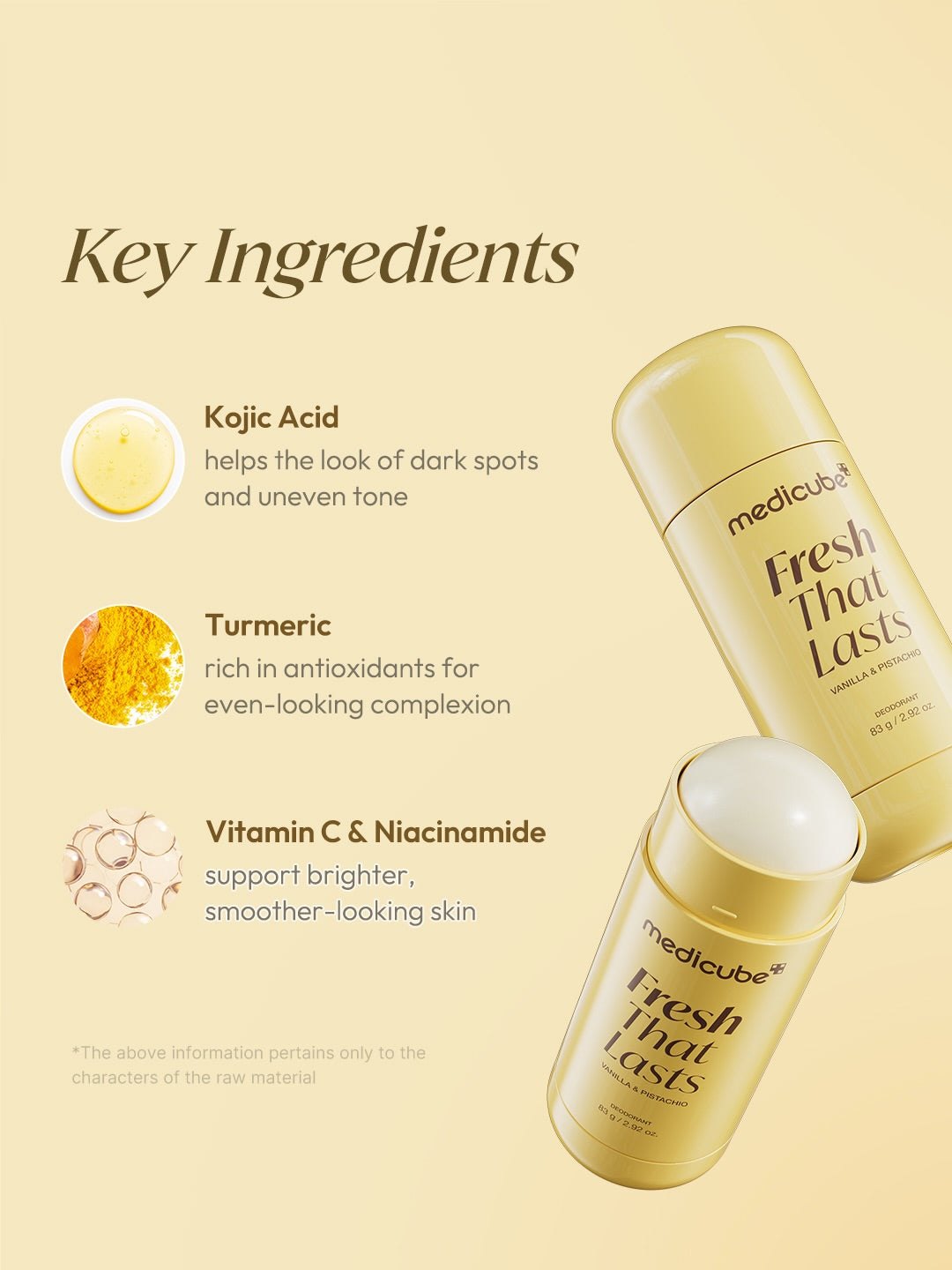 Medicube Kojic Acid & Turmeric Aluminum-Free Deodorant | Pink Musee Egypt