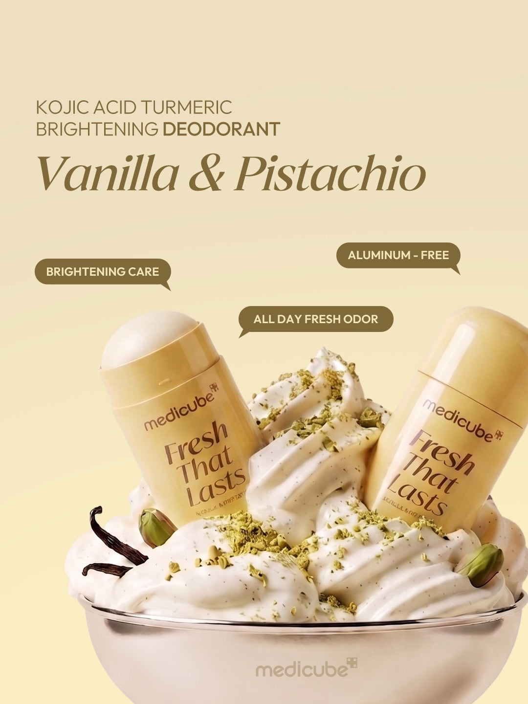 Medicube Kojic Acid & Turmeric Aluminum-Free Deodorant | Pink Musee Egypt