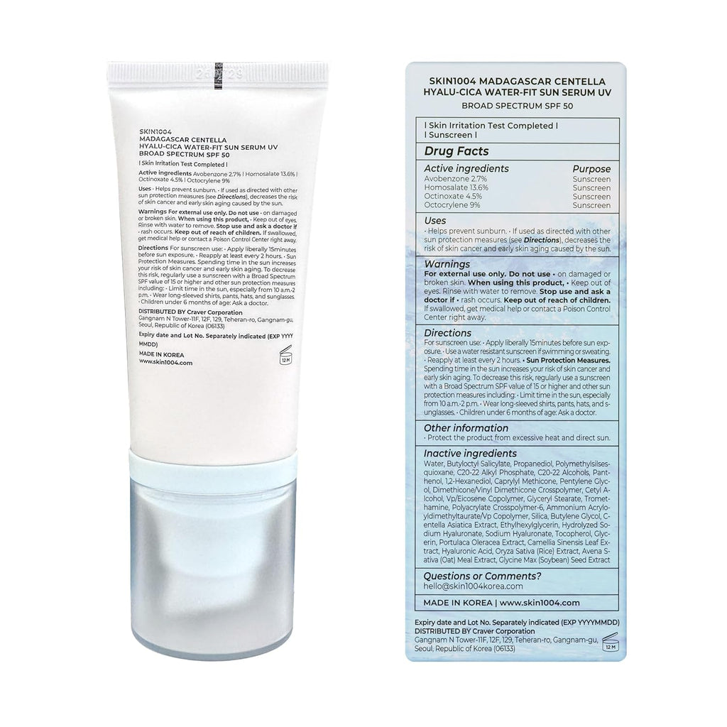 SKIN1004 - Madagascar Centella Hyalu-Cica Water-Fit Sun Serum 15ml