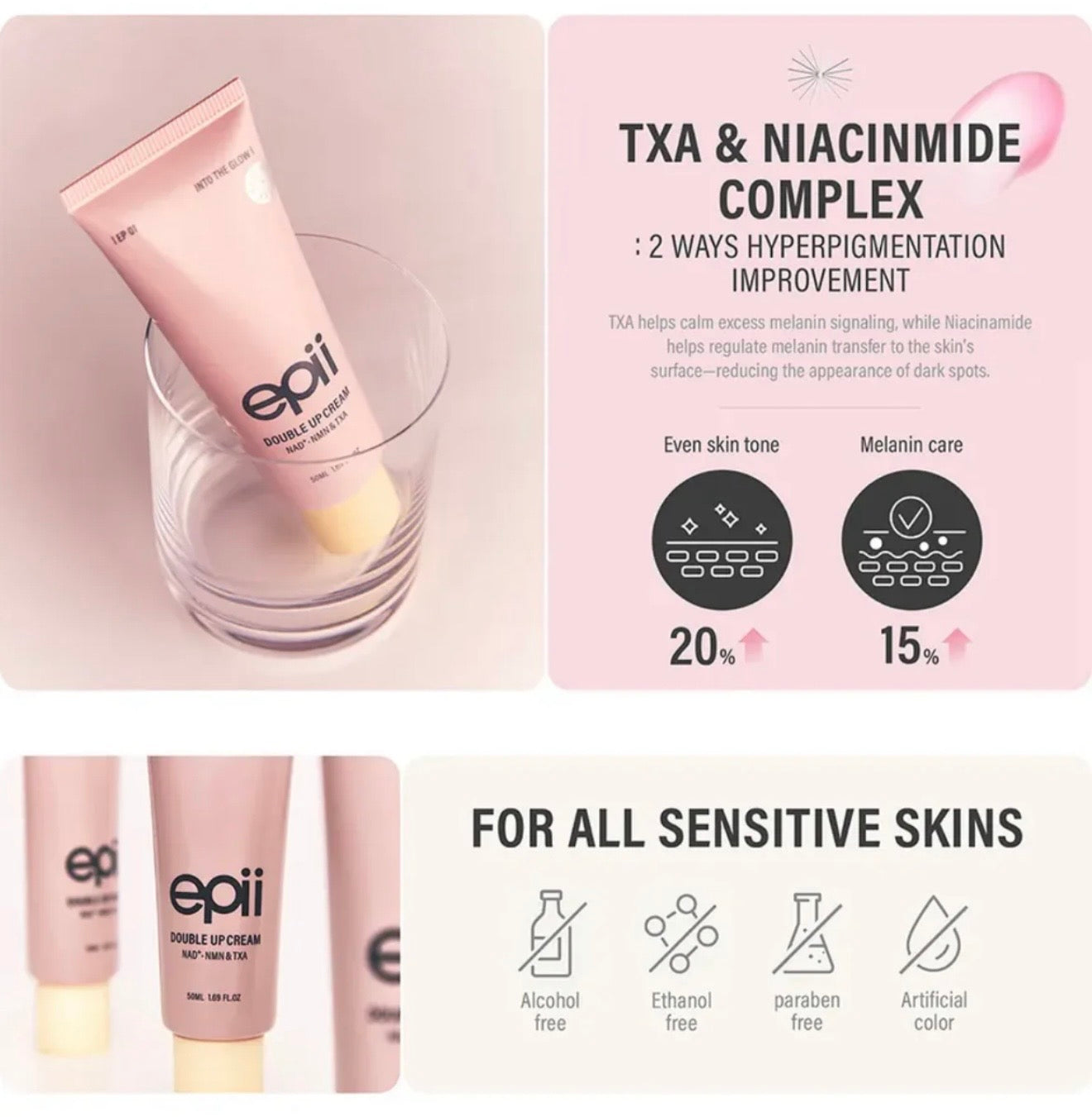 epii - Double Up Cream NAD+ NMN & TXA