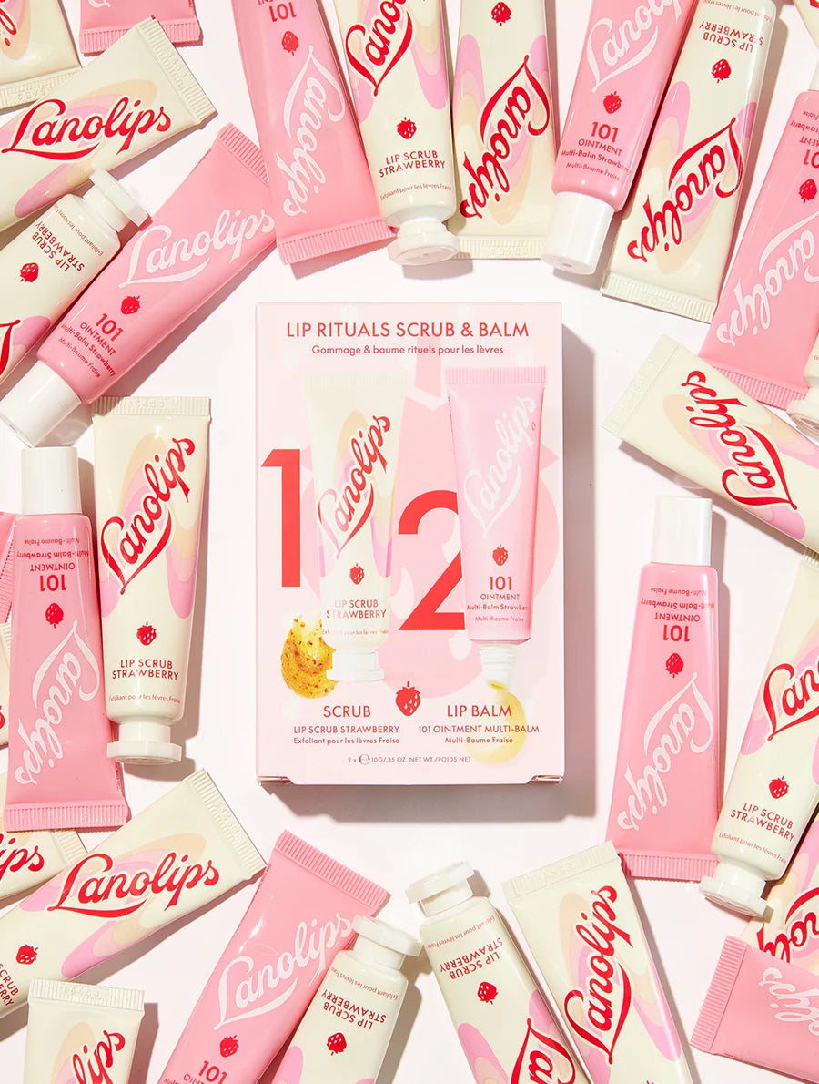 LanoLips - Lip Rituals Scrub & Balm Strawberry | Pink Musee Egypt