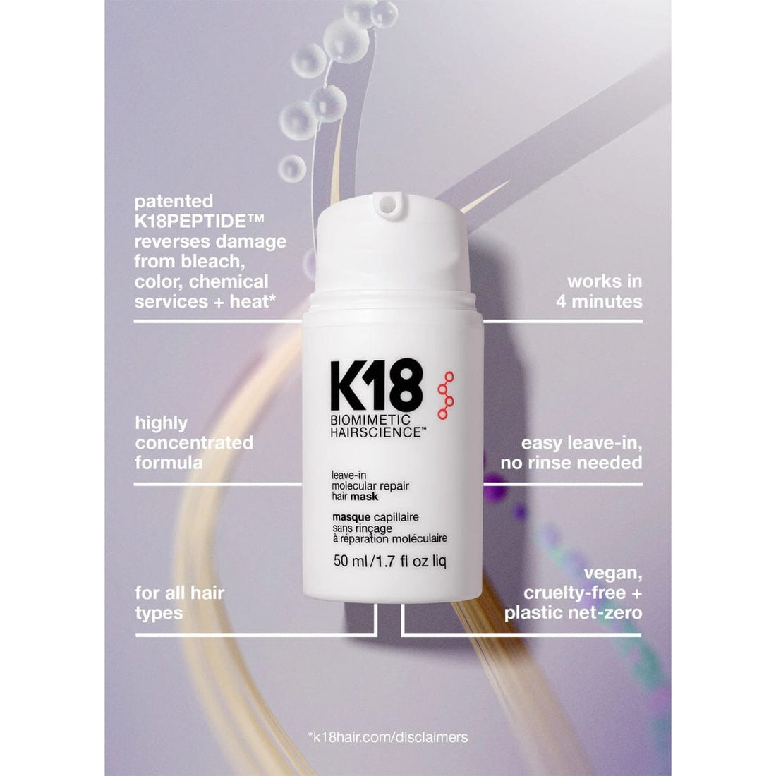 K18 Leave-In Molecular Repair Hair Mask