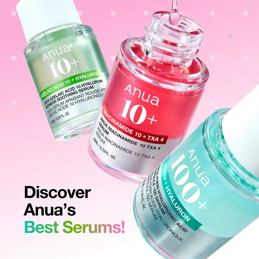 Anua – Serum Mini Trio Set | Targeted Treatments for Hydration, Brightening & Redness Relief (3 x 10ml)