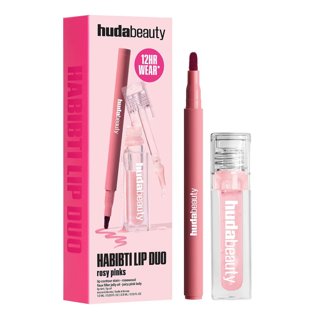 Huda Beauty Habibti Lip Duo Rosy Pinks Set