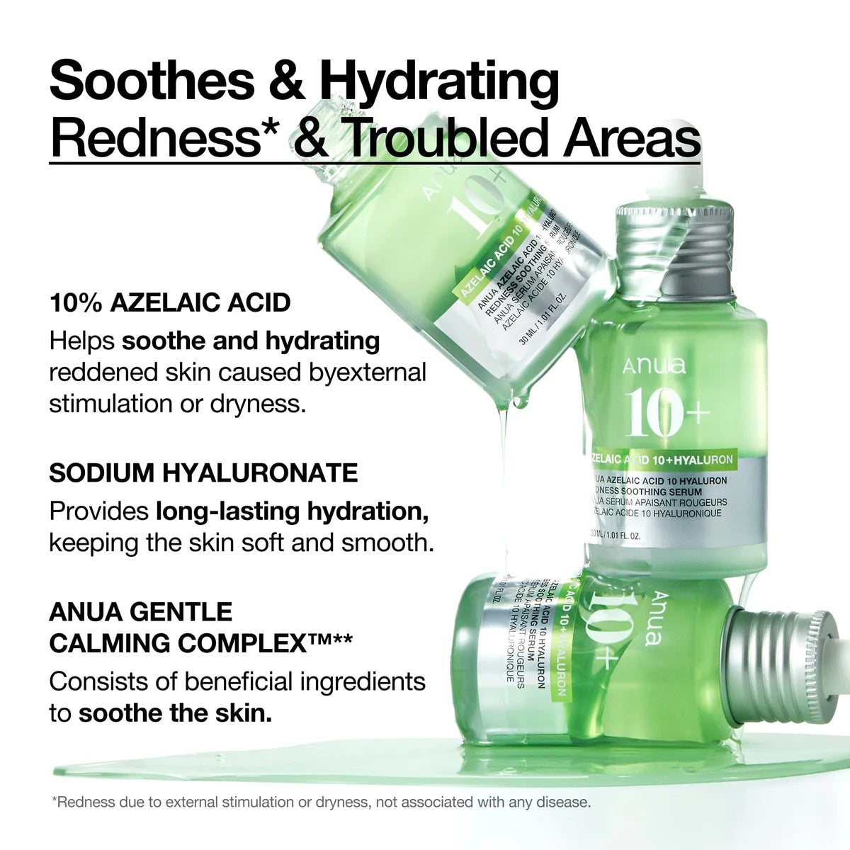 Anua - Azelaic Acid 10 Hyaluron Redness Smoothing Serum 30ml
