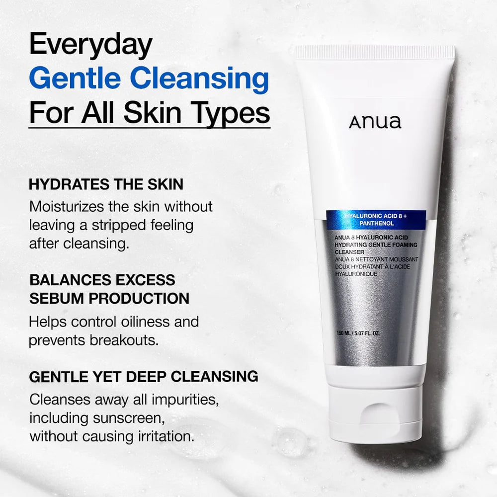 Anua - 8 Hyaluronic Acid Hydrating Gentle Foaming Cleanser 150ml