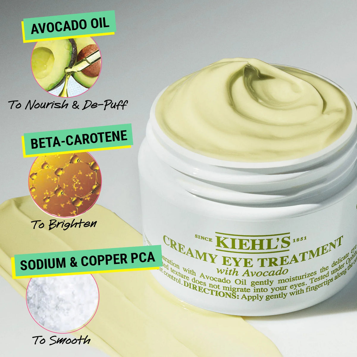 Kiehl's Creamy Eye Treatment with Avocado 7ml | Pink Musee Egypt