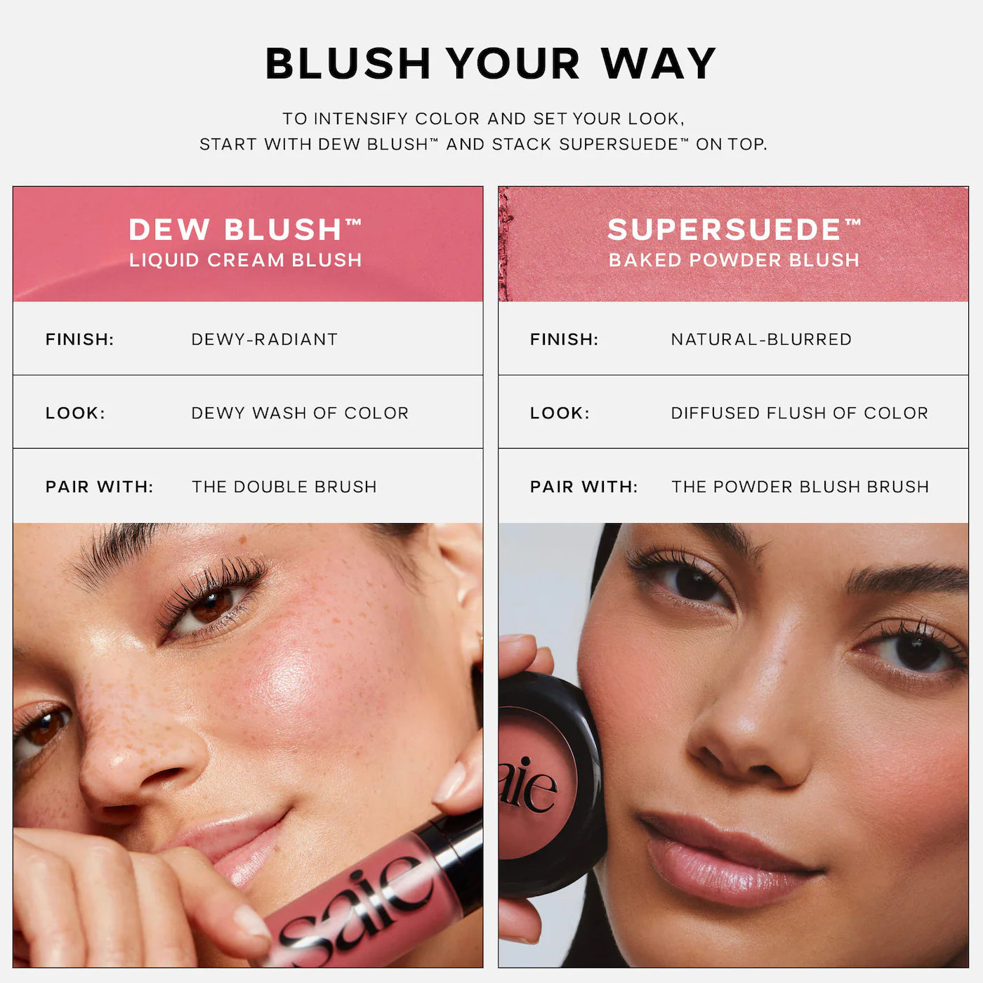 SAIE Dew Blush Blendable Liquid Blush