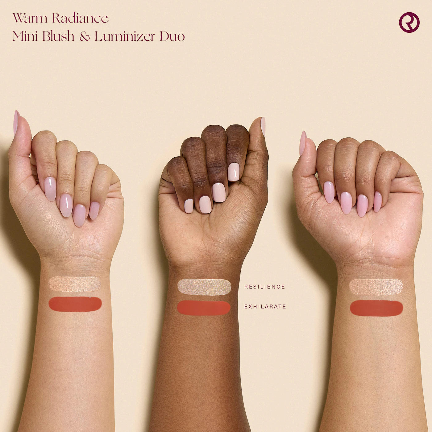 Rare Beauty Warm Radiance Mini Blush & Luminizer Duo